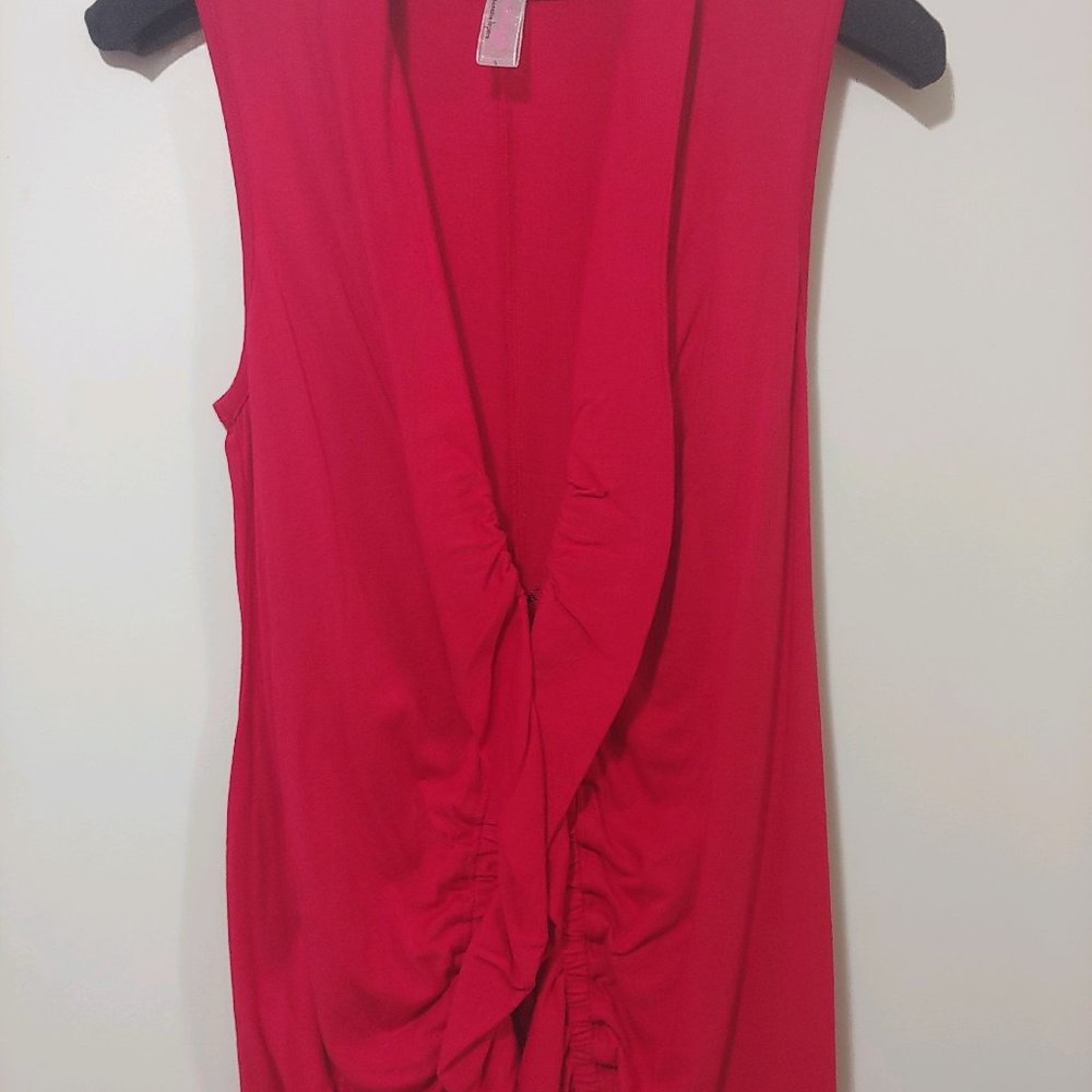S Red Sleeveless Blazer (Oonagh by Nanette Lepore)